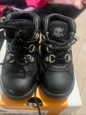 Timberland Kids Black Lace-Up Outdoor Boots